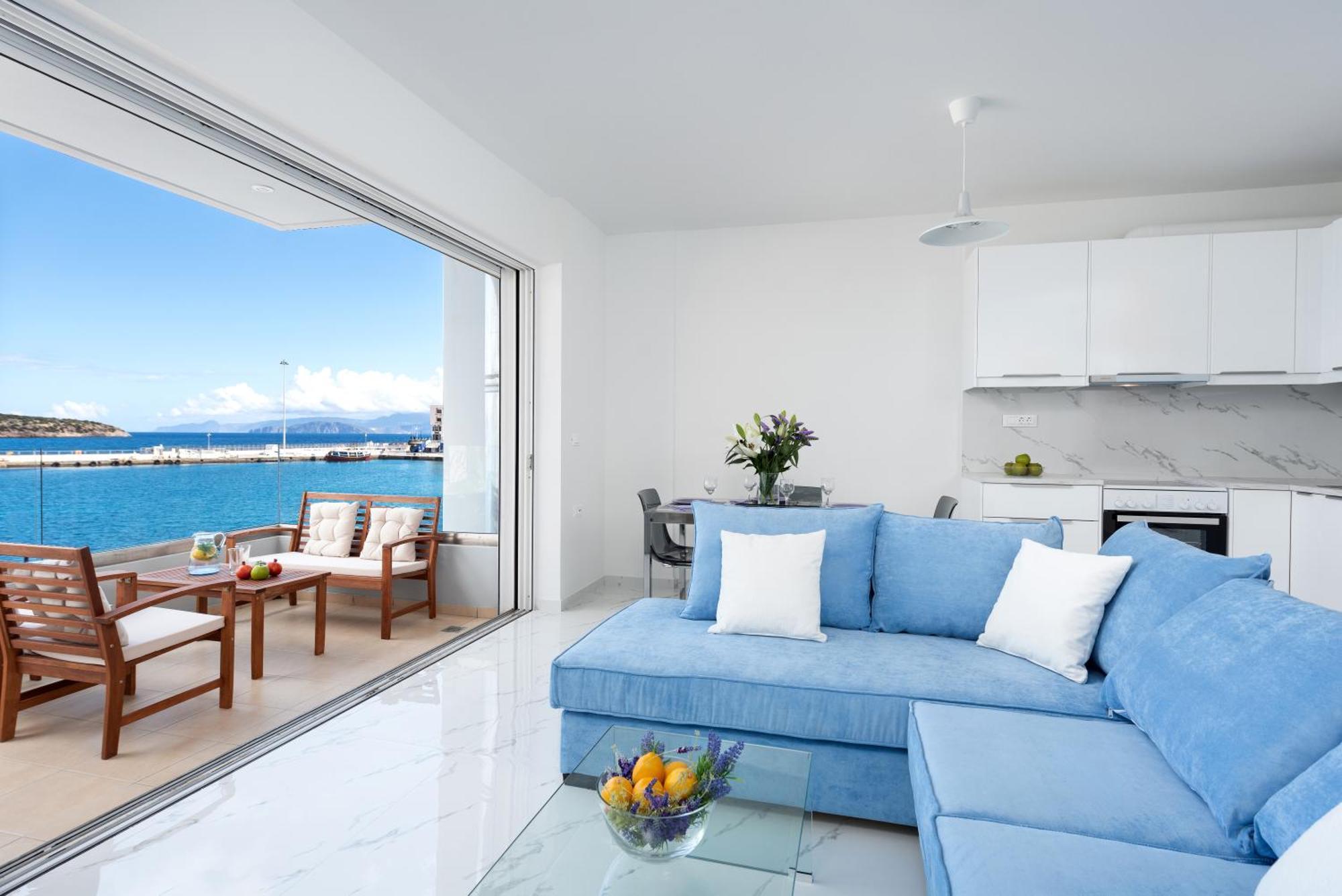 Апартаменты Sea View Bliss 2Br Agios Getaway Агиос-Николаос Экстерьер фото