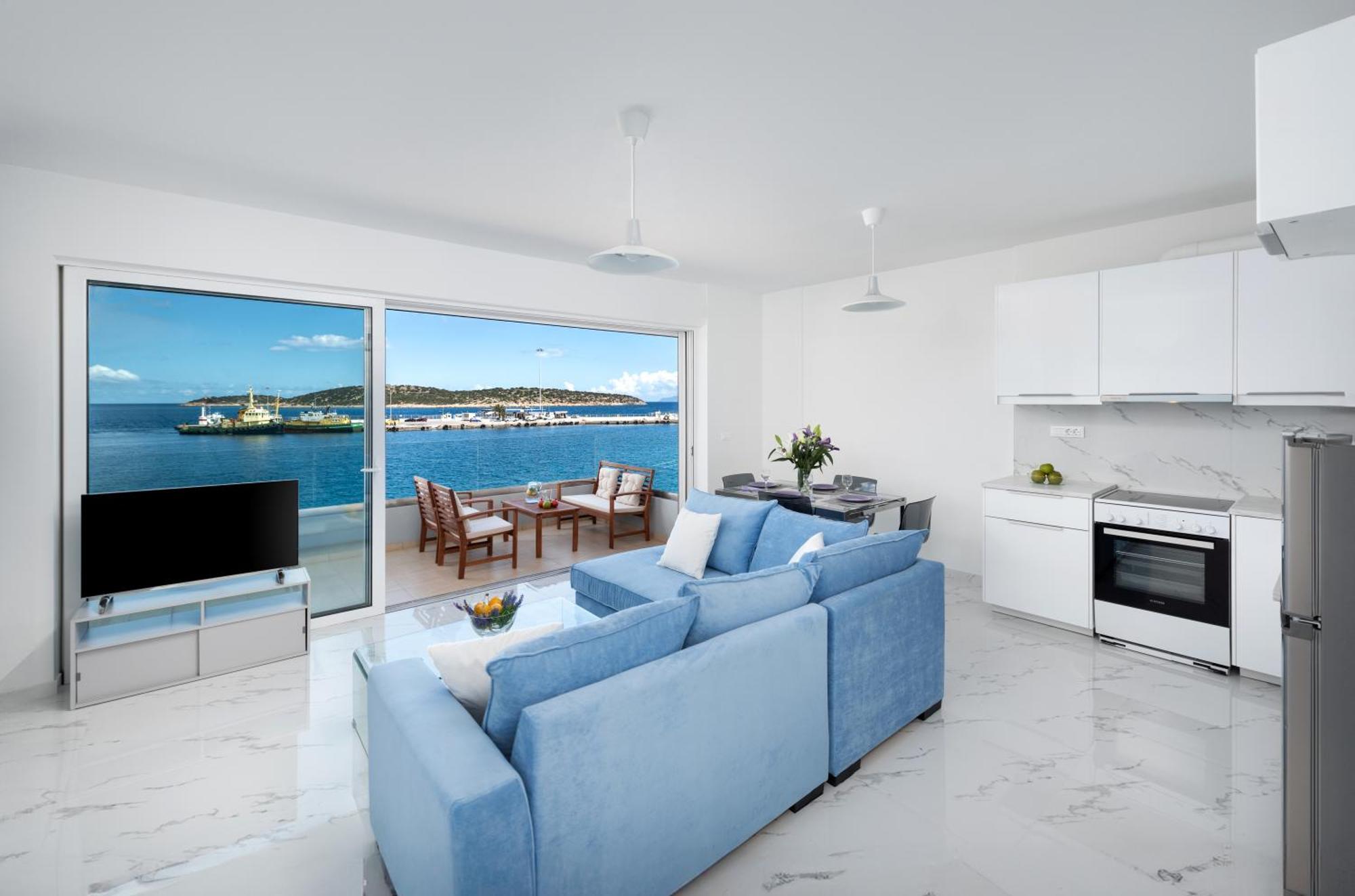 Апартаменты Sea View Bliss 2Br Agios Getaway Агиос-Николаос Экстерьер фото