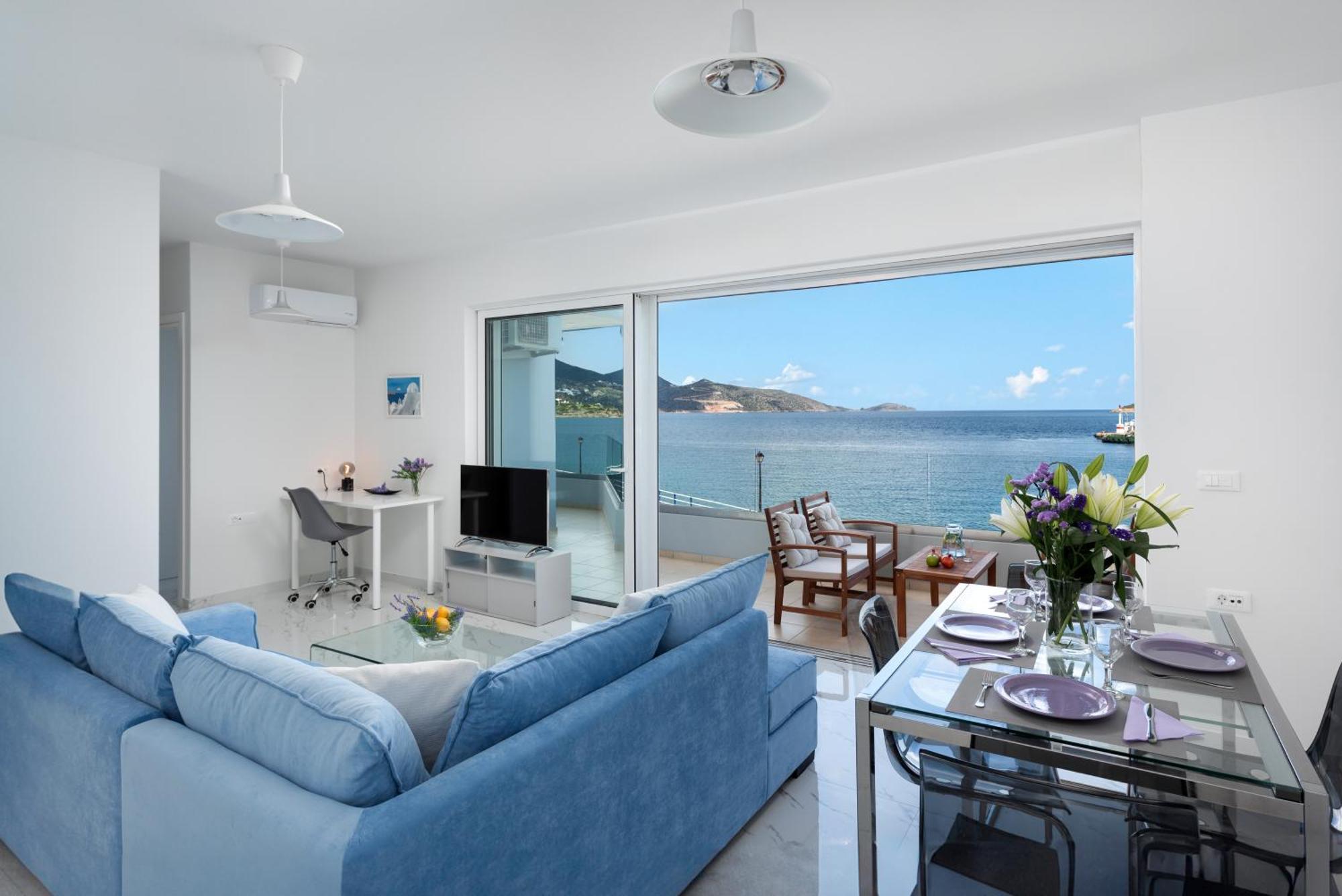 Апартаменты Sea View Bliss 2Br Agios Getaway Агиос-Николаос Экстерьер фото