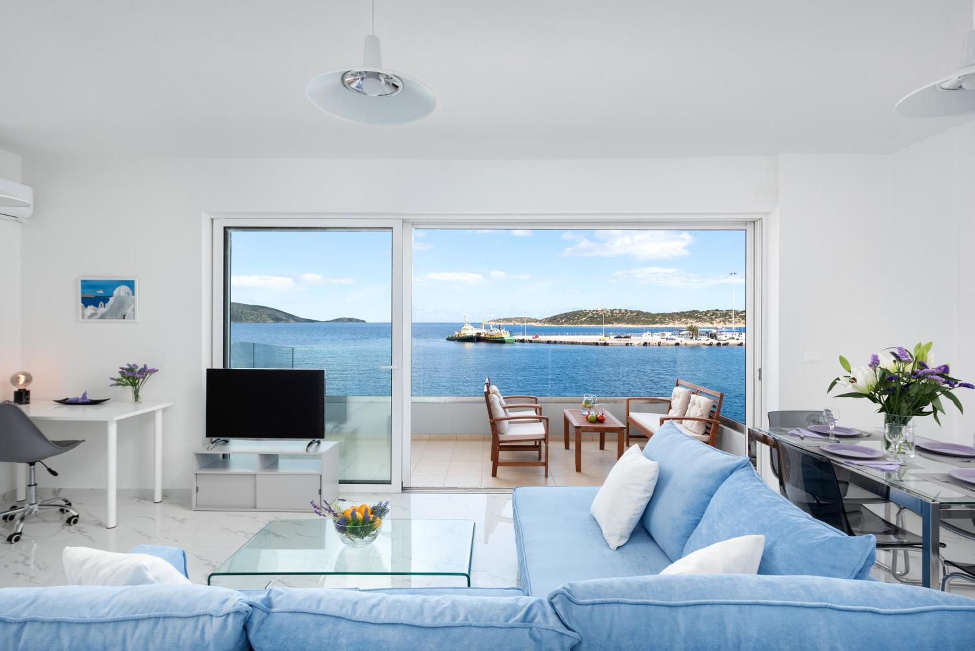 Апартаменты Sea View Bliss 2Br Agios Getaway Агиос-Николаос Экстерьер фото